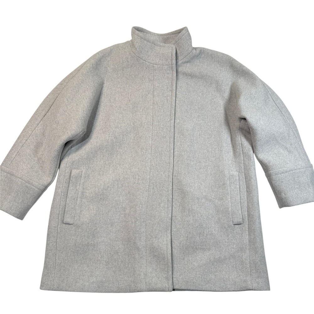 J Crew Daphne Topcoat Italian Boiled Wool Blend Heather Grey AB945 Womens 22 NWT
